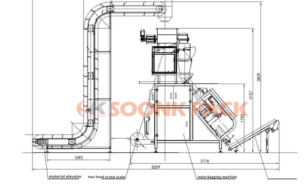 Fully-automatic-ice-cube-and-ice-granule-packaging-machine-scheme-drawings